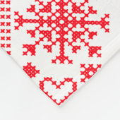 Kerstliefhebber Cross Pattern Sampler Design Fleece Deken (Hoek)