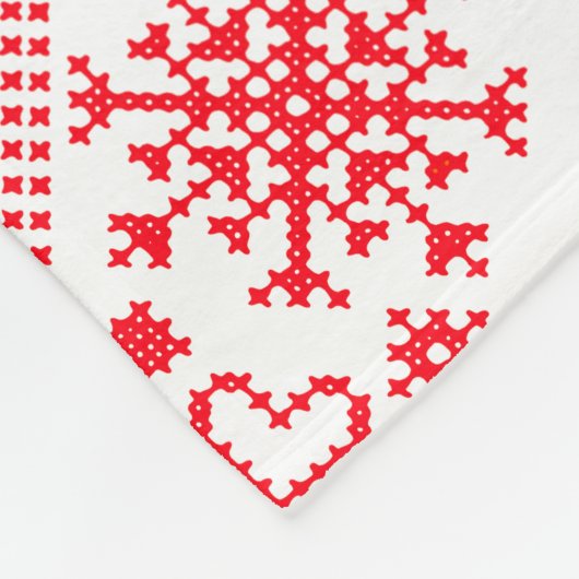 Kerstliefhebber Cross Pattern Sampler Design Fleece Deken (Hoek)
