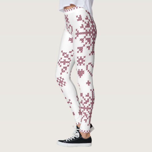 Kerstliefhebber Cross Pattern Sampler Design Leggings (Links)