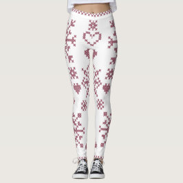 Kerstliefhebber Cross Pattern Sampler Design Leggings