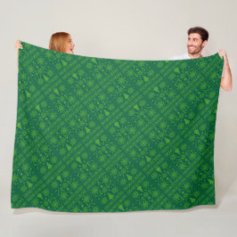 Kerstliefhebber Kruissteekpatroon Sampler Ontwerp Fleece Deken