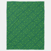 Kerstliefhebber Kruissteekpatroon Sampler Ontwerp Fleece Deken (Voorkant)
