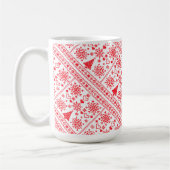 Kerstliefhebber Kruissteekpatroon Sampler Ontwerp Koffiemok (Links)
