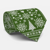 Kerstliefhebber Kruissteekpatroon Sampler Ontwerp Stropdas (Opgerold)