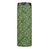 Kerstliefhebber Kruissteekpatroon Sampler Ontwerp Thermosbeker (Achterkant)