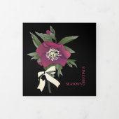 Kerstliefhebber lamslicht drieluik wenskaart (Cover)