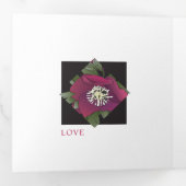 Kerstliefhebber lamslicht drieluik wenskaart (Binnenzijde eerst)