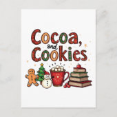Kerstliefhebbers van Cacao en Koekjes Briefkaart (Voorkant)