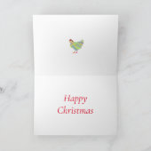 Kerstliefhebbers van de kerstmanie Festive Hen Chi Kaart (Binnen)