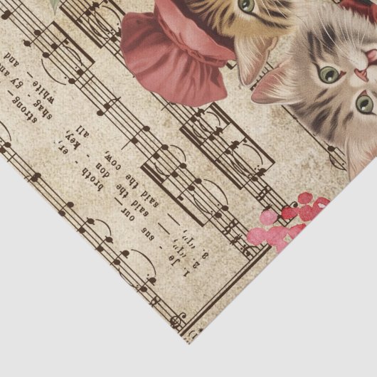 Kerstliegende katten tissuepapier (Detail)