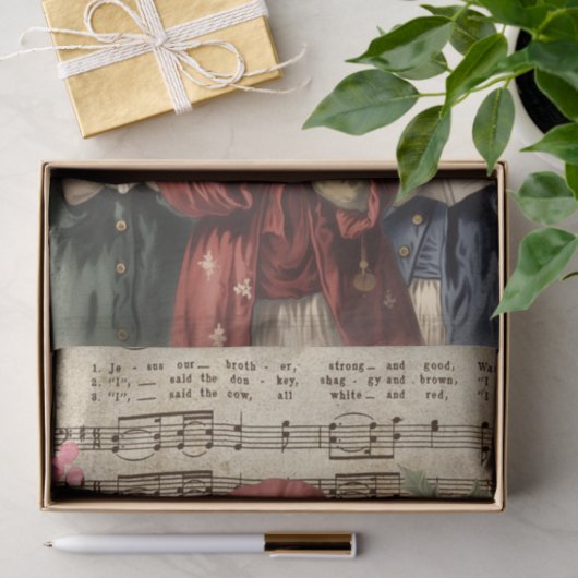 Kerstliegende katten tissuepapier (Geschenk)