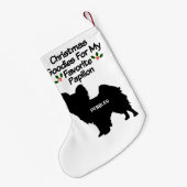 Kerstlievelingshond Papillon Kleine Kerstsok (Achterkant (Hangend))