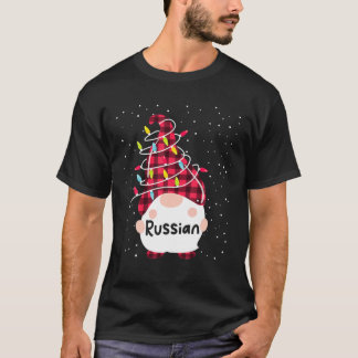 kerstligh van de Russische Gnome Matching Familie T-shirt
