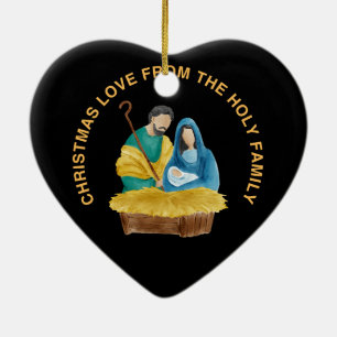 KERSTLIJFDE VAN DE H. FAMILIE KERAMISCH ORNAMENT