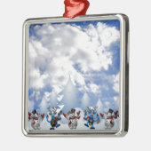 kerstlijndans metalen ornament (Links)
