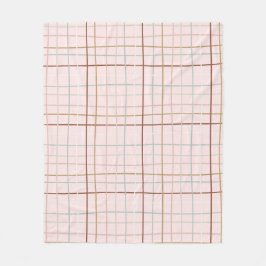 kerstlijnen over roze fleece deken