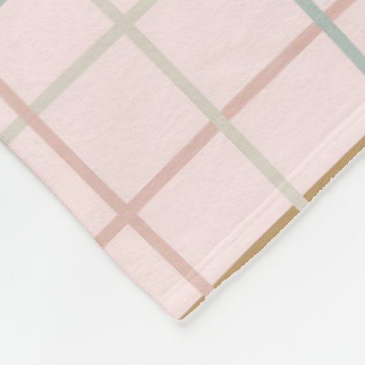 kerstlijnen over roze fleece deken (Hoek)