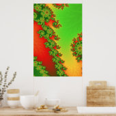 Kerstlijnenposter Poster (Keuken)