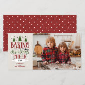 KERSTLIJST BAKKEN ENKEL FOTO FEESTDAGENKAART (Voorkant / Achterkant)