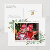 kerstLijst Briefkaart voor feestdag (Voorkant / Achterkant)