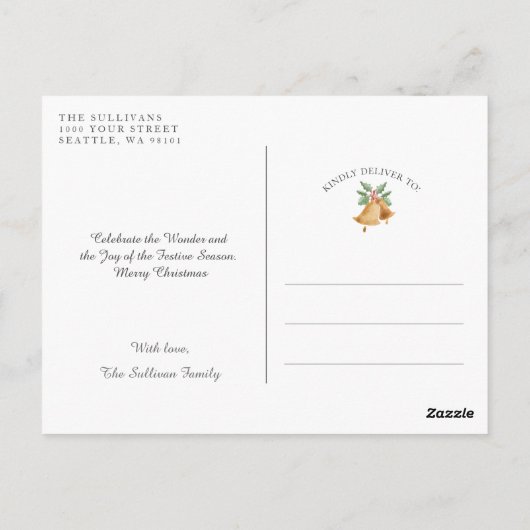 kerstLijst Briefkaart voor feestdag (Achterkant)