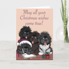 Kerstlijst en kerstwensen feestdagen kaart