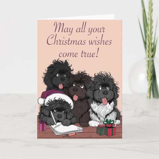 Kerstlijst en kerstwensen feestdagen kaart (Voorkant)