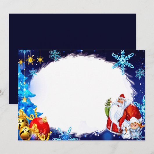 kerstlijst feestdagenkaart (Voorkant / Achterkant)