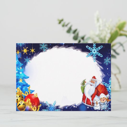 kerstlijst feestdagenkaart (Staand voorkant)