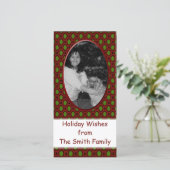 kerstlijst feestdagenkaart (Staand voorkant)