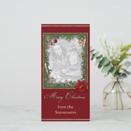 kerstLijst Feestdagenkaart (Staand voorkant)