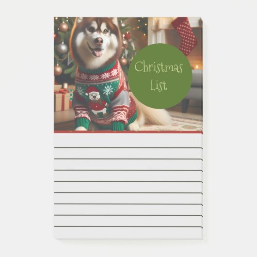 Kerstlijst Foto Notitieblok Post-it® Notes (Voorkant)