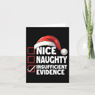 Kerstlijst Kerstman Nice Naughty Insufficien Kaart