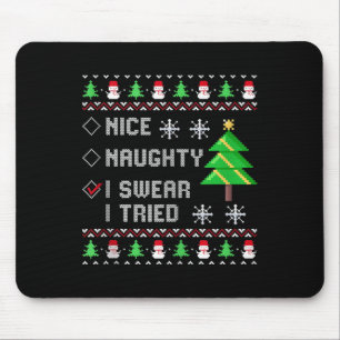Kerstlijst Leuk Stout Ik Zweer Dat Ik Het Geprobee Muismat