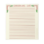 Kerstlijst (Notitieblok) Notitieblok (Voorkant)