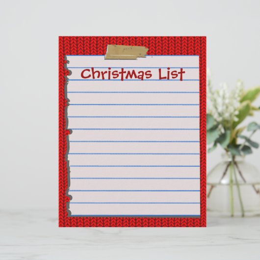 Kerstlijstbriefpapier (Staand voorkant)