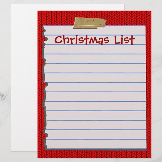 Kerstlijstbriefpapier (Voorkant / Achterkant)