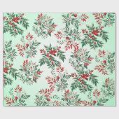 kerstlijsterbes cadeaupapier (Vlak)