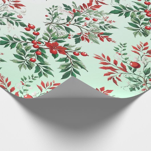 kerstlijsterbes cadeaupapier (Hoek)