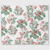 kerstlijsterbes cadeaupapier (Vlak)