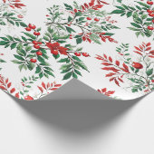 kerstlijsterbes cadeaupapier (Hoek)