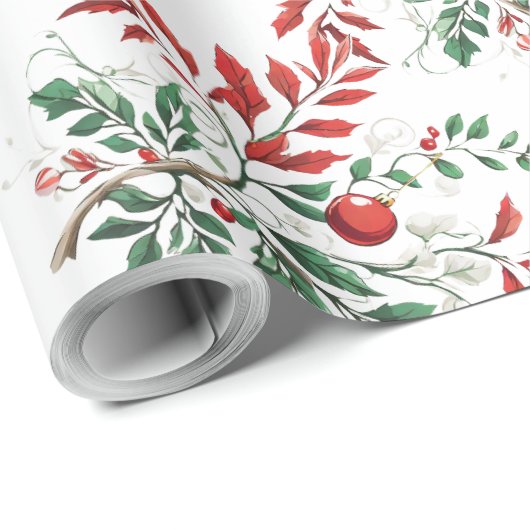 kerstlijsterbes cadeaupapier (Rol Hoek)