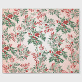 kerstlijsterbes cadeaupapier (Vlak)