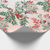 kerstlijsterbes cadeaupapier (Hoek)