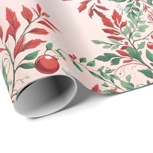 kerstlijsterbes cadeaupapier (Rol Hoek)