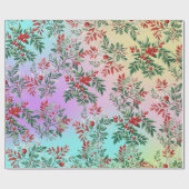 kerstlijsterbes cadeaupapier (Vlak)