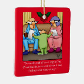 kerstlijstversiering Humor Keramisch Ornament (Rechts)