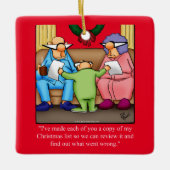 kerstlijstversiering Humor Keramisch Ornament (Voorkant)