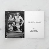 Kerstline art minimalistisch zwart-wit foto feestdagen kaart (Binnen)