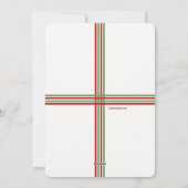 Kerstlint 4-fotofeestdag feestdagenkaart (Achterkant)